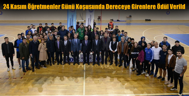 24 Kasım Öğretmenler Günü Koşusunda Dereceye Girenlere Ödül Verildi