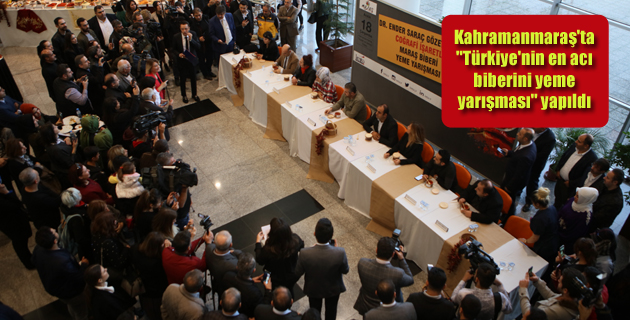 Kahramanmaraş’ta Türkiye’nin en acı biberini yeme yarışması yapıld