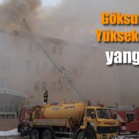 Göksun Meslek Yüksekokulu’nda yangın çıktı