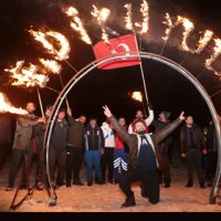 Yedikuyular Kayak Merkezi’nde 2020’yi karşıladılar