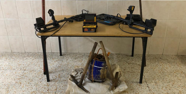 kaçak kazı yapan 5 şüpheli yakalandı