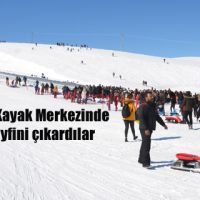 Yedikuyular Kayak Merkezinde güneşin keyfini çıkardılar