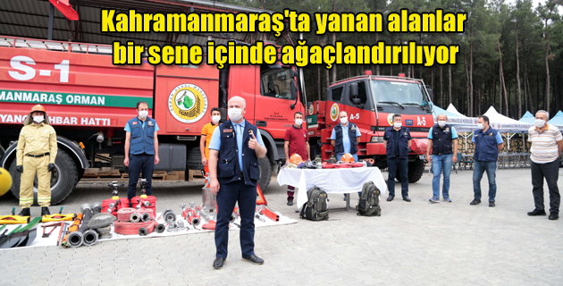 Kahramanmaraş’ta yanan alanlar bir sene içinde ağaçlandırılıyor