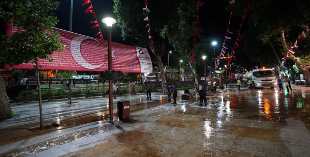 Demokrasi Meydanı dezenfekte edildi