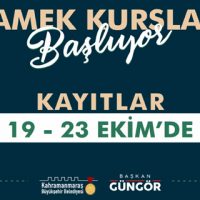 KAMEK Kurslarına Kayıtlar Başlıyor