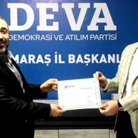 Deva Partisi Onikişubat İlçe başkanı belli oldu