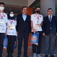 TEKNOFEST’te 5’inci olan Kahramanmaraş’lı öğrenciler ödüllendirdi