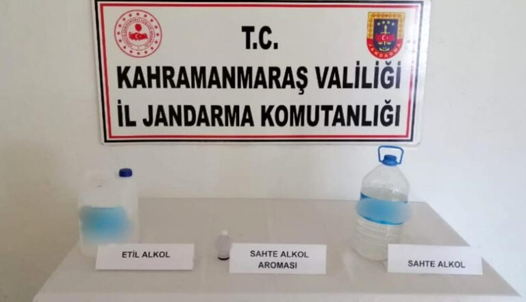 Kahramanmaraş’ta sahte alkol operasyonu