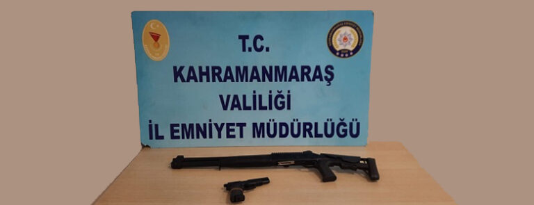 KAHRAMANMARAŞ POLİSİ 13 ŞÜPHELİ ŞAHISTAN, 14 SİLAH ELE GEÇİRDİ