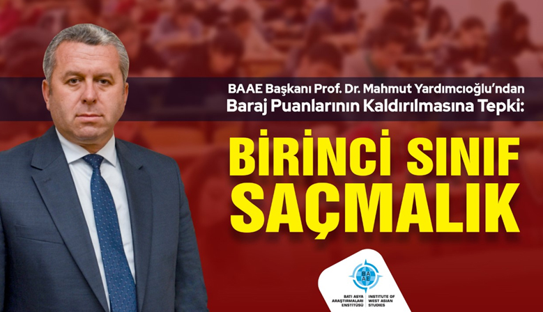 Yardımcıoğlu’ndan Baraj Puanlarının Kaldırılmasına Tepki: Birinci Sınıf Saçmalık