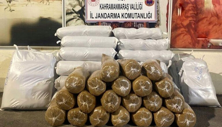 Kahramanmaraş’ta 470 kilogram kaçak tütün yakalandı