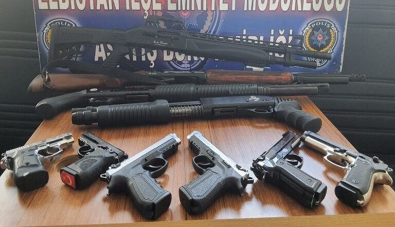 KAHRAMANMARAŞ’TA 23 ŞÜPHELİ ŞAHISTAN, 24 ADET SİLAH ELE GEÇİRİLDİ