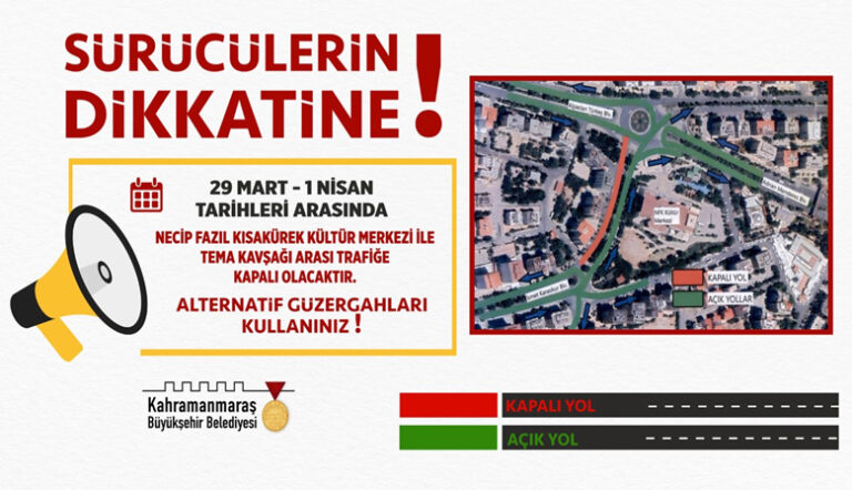 Kahramanmaraş Büyükşehir’den Sürücülere Uyarı!