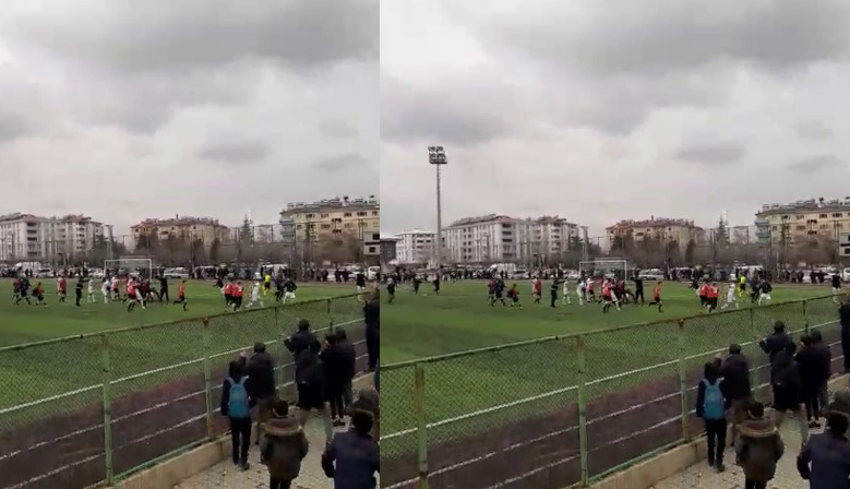 Kahramanmaraş’ta Amatör maçta yumruklar, tekmeler havada uçtu