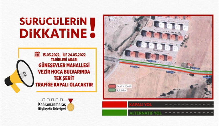 Kahramanmaraş’ta Sürücülere Uyarı