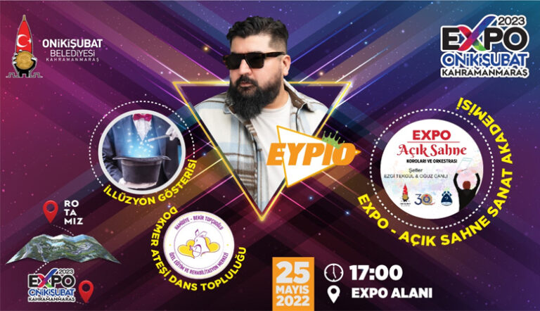 Onikişubat Belediyesi’nin Gençlik Festivali’nde Eypio konser verecek