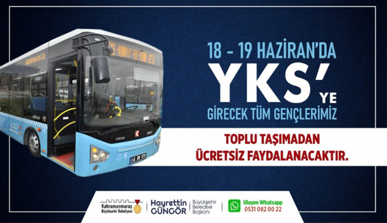 Sınava Girecek Öğrencilere Toplu Taşıma Ücretsiz