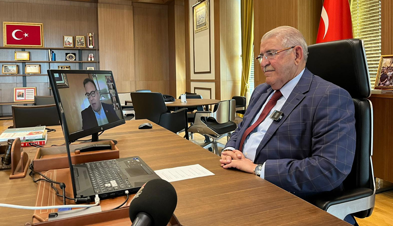 Başkan Mahçiçek, EXPO 2023’e katılacak olan Karadağ’lı yetkililerle çevrimiçi toplantı yaptı