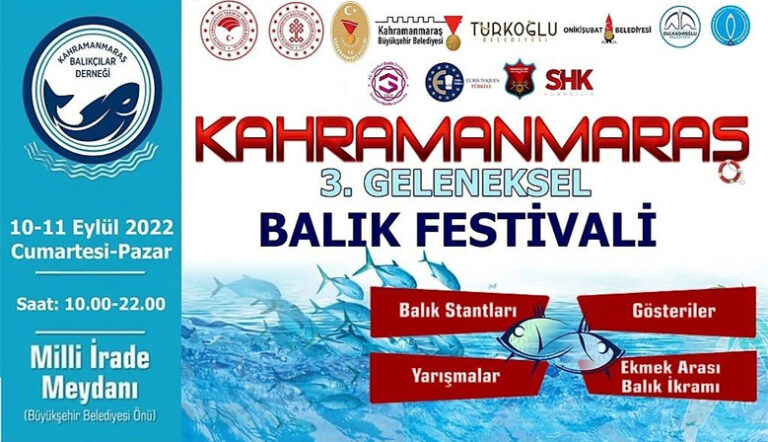 Kahramanmaraş 3. Geleneksel Balık Festivali Başlıyor