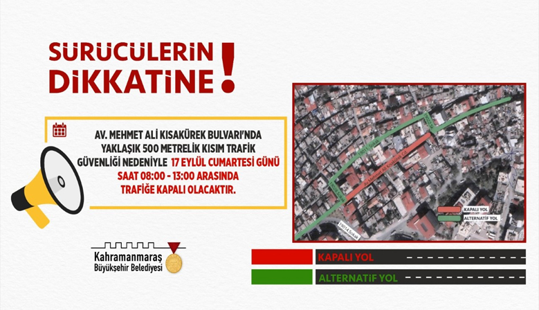 Kahramanmaraşlı Sürücülerin Dikkatine!