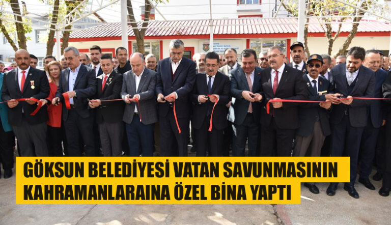 GÖKSUN BELEDİYESİ VATAN SAVUNMASININ KAHRAMANLARAINA ÖZEL BİNA YAPTI