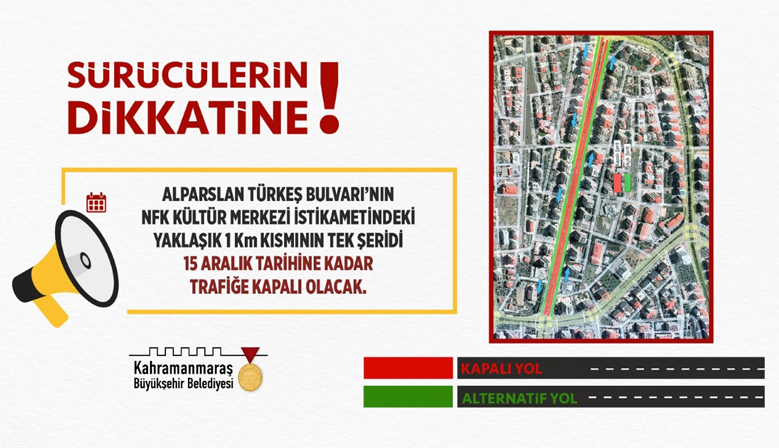 Kahramanmaraş’ta Sürücülerin Dikkatine!