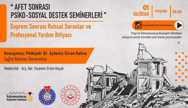 Psikiyatrist Dr. Kahve, Deprem Sonrası Ruhsal Sorunlarla Başa Çıkmayı Anlatacak