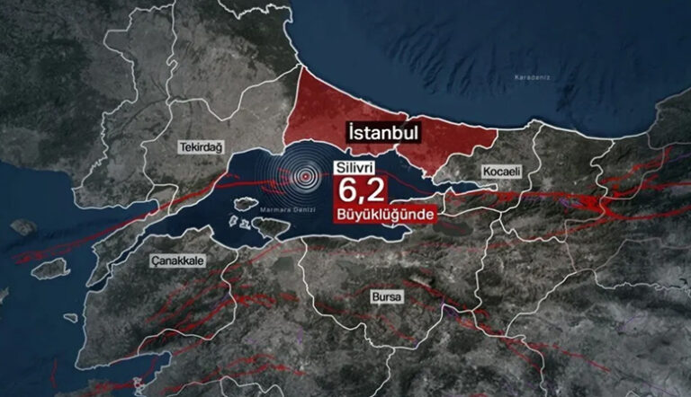 İstanbul’da 6,2 büyüklüğünde deprem