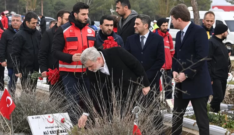 Kahramanmaraş’ta Deprem Şehitleri Kabri Başında Dualarla Yad Edildi