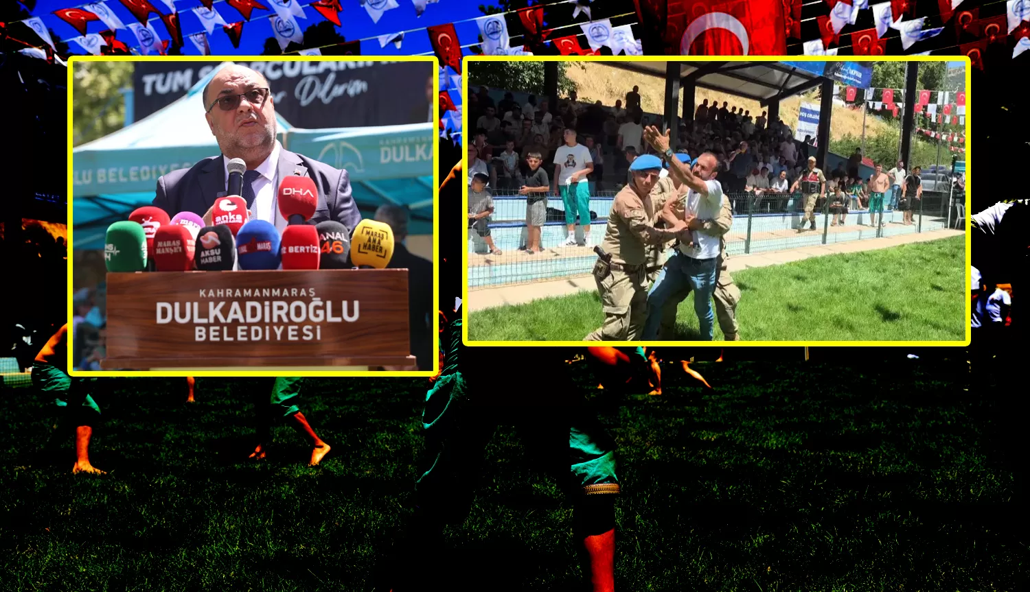 Dereköy Güreşleri’nde kavga çıktı